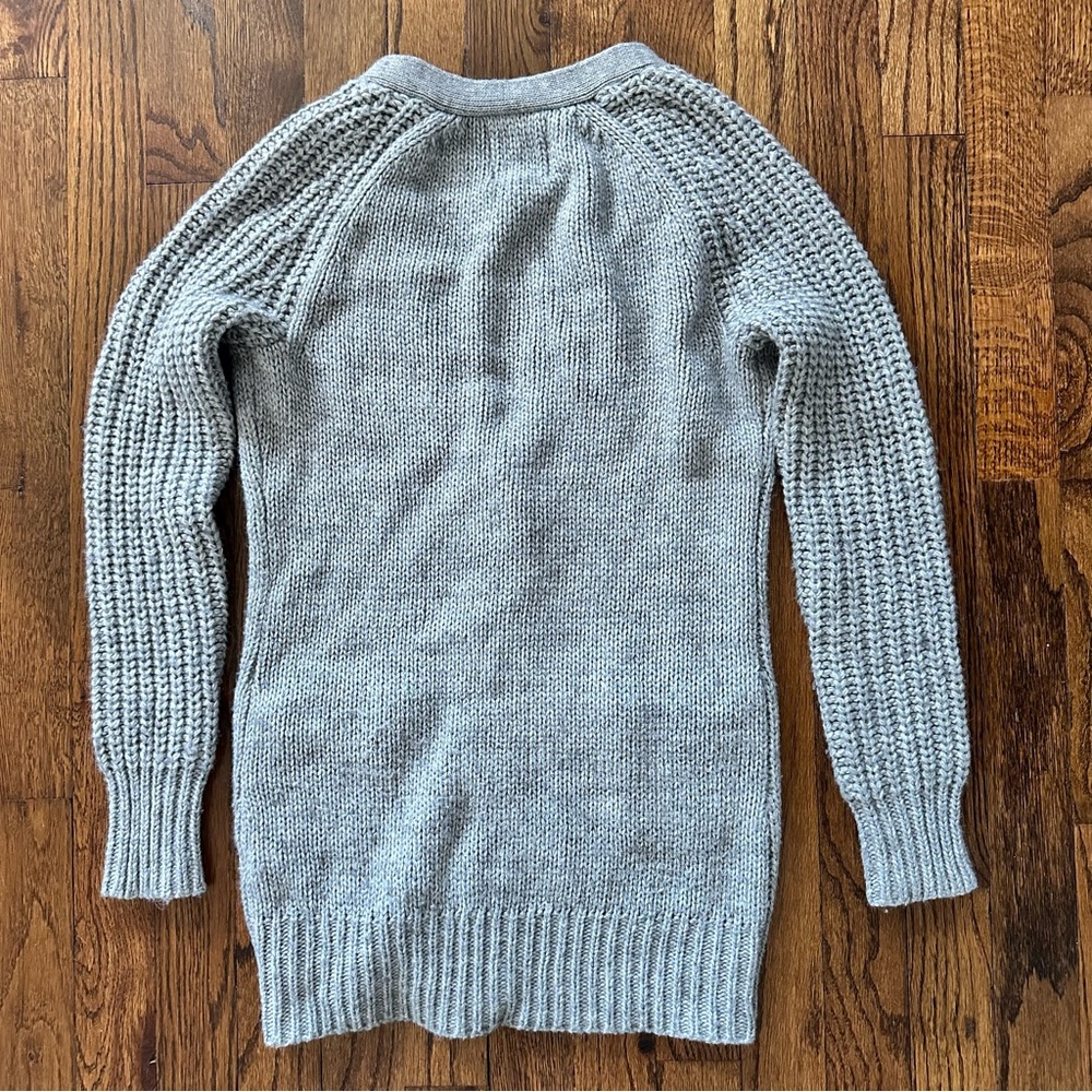 Between Me & You Wool Mix Gray Cardigan Small Button down - Picture 7 of 9